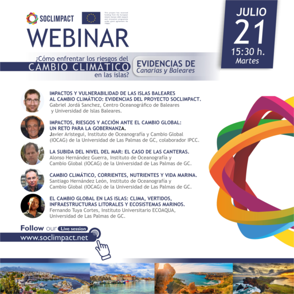 HOW TO FACE THE RISKS OF CLIMATE CHANGE IN THE CANARY AND BALEARIC ISLANDS? WEBINAR 21st JULY 2020